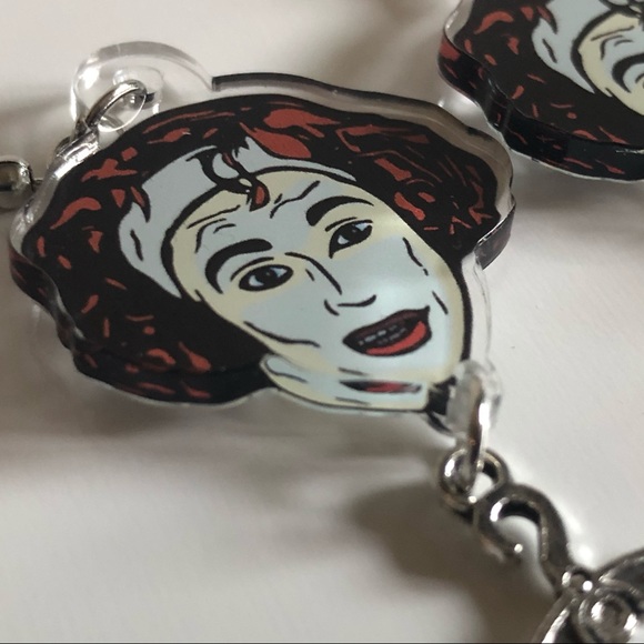 Mommy Dearest No Wire Hangers Acrylic Joan Crawford Drop Dangle Earrings - Picture 6 of 10